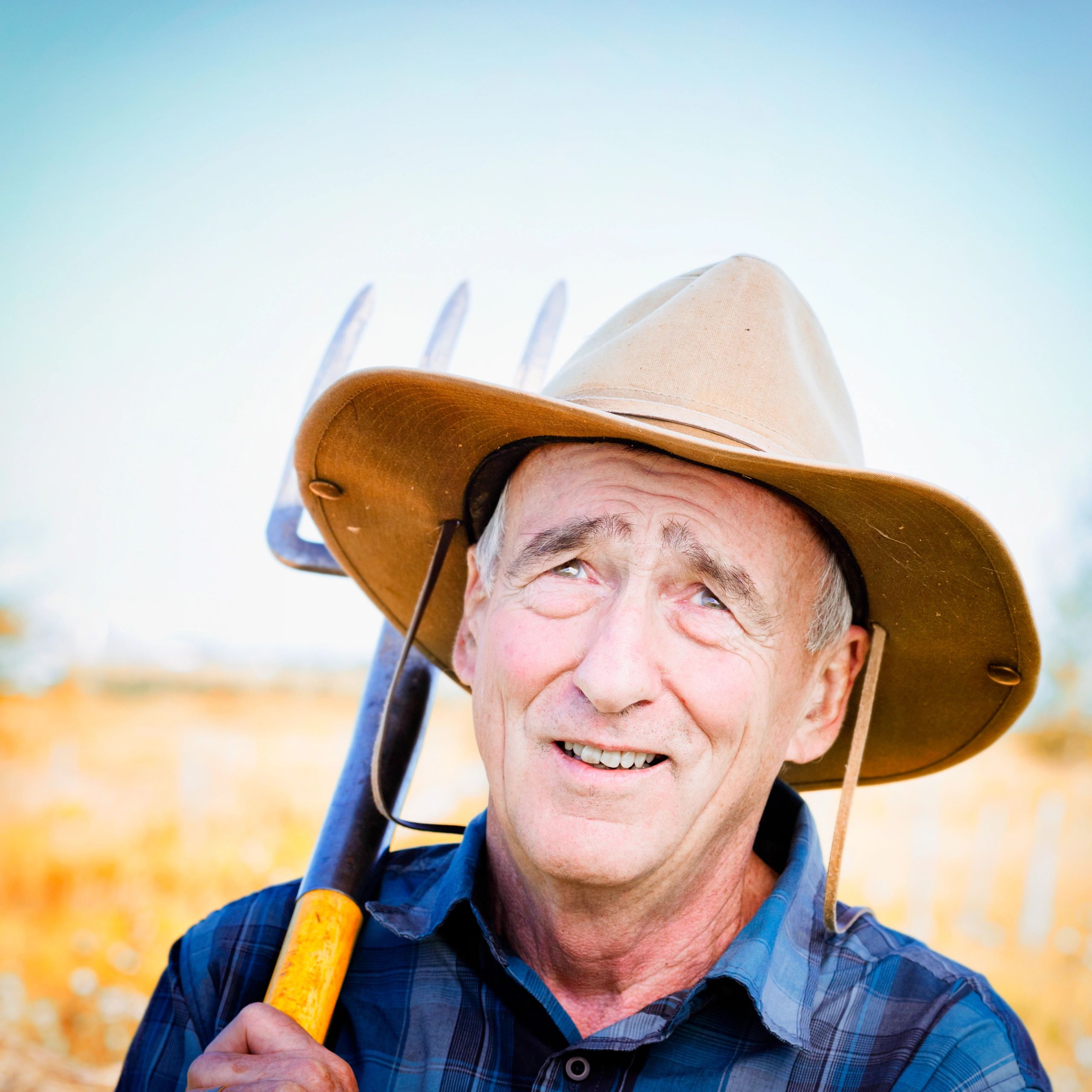 Portrait of a senior ranch worker